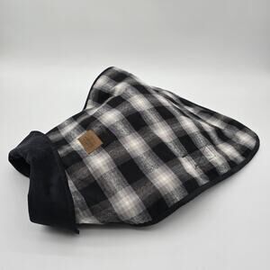 PENDLETON Dog Coat Black White Gray Plaid Large 30-55 Lbs Jacket Carolina